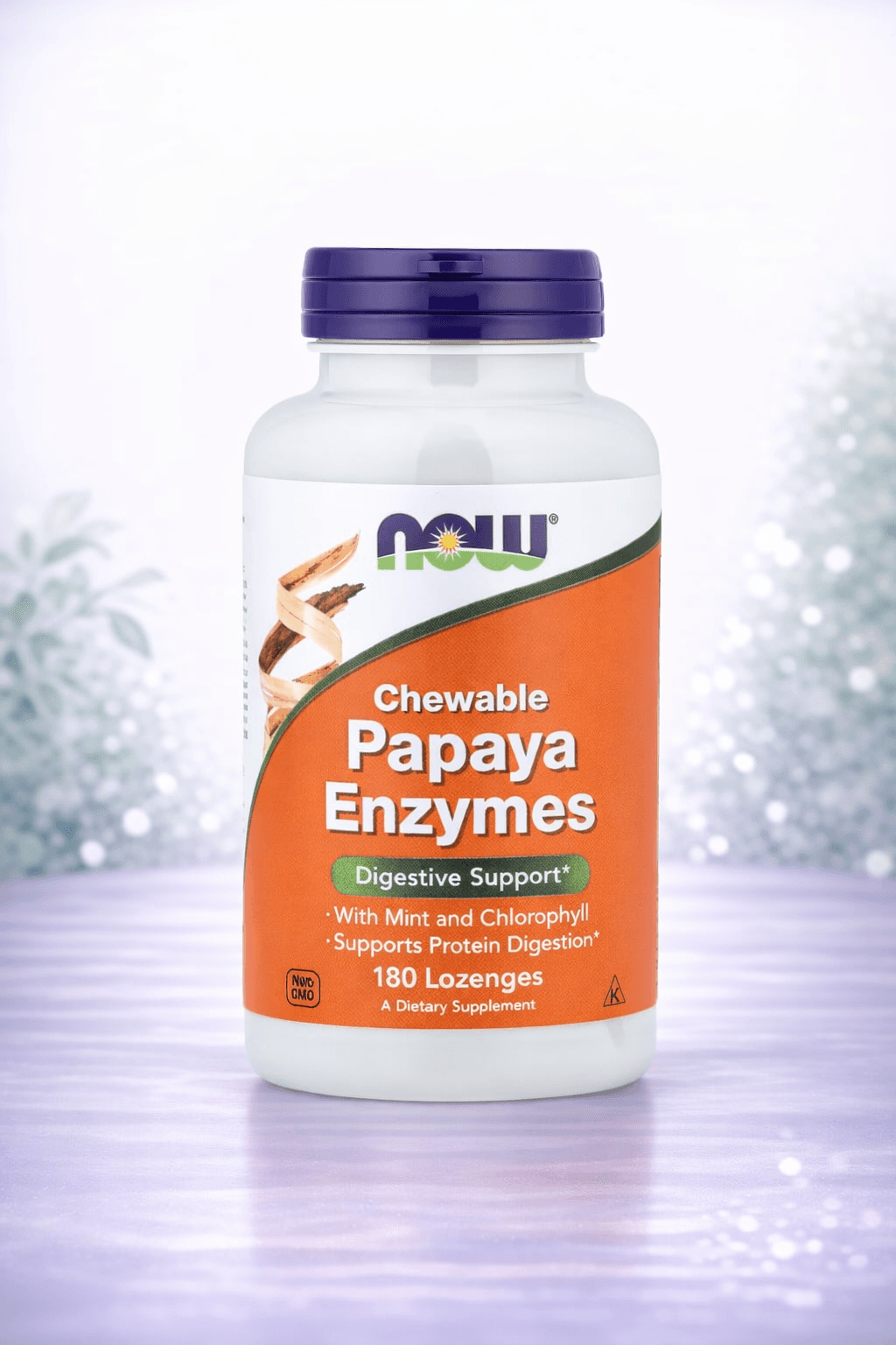 NOW Foods, Chewable Papaya Enzymes, 180 Lozenges