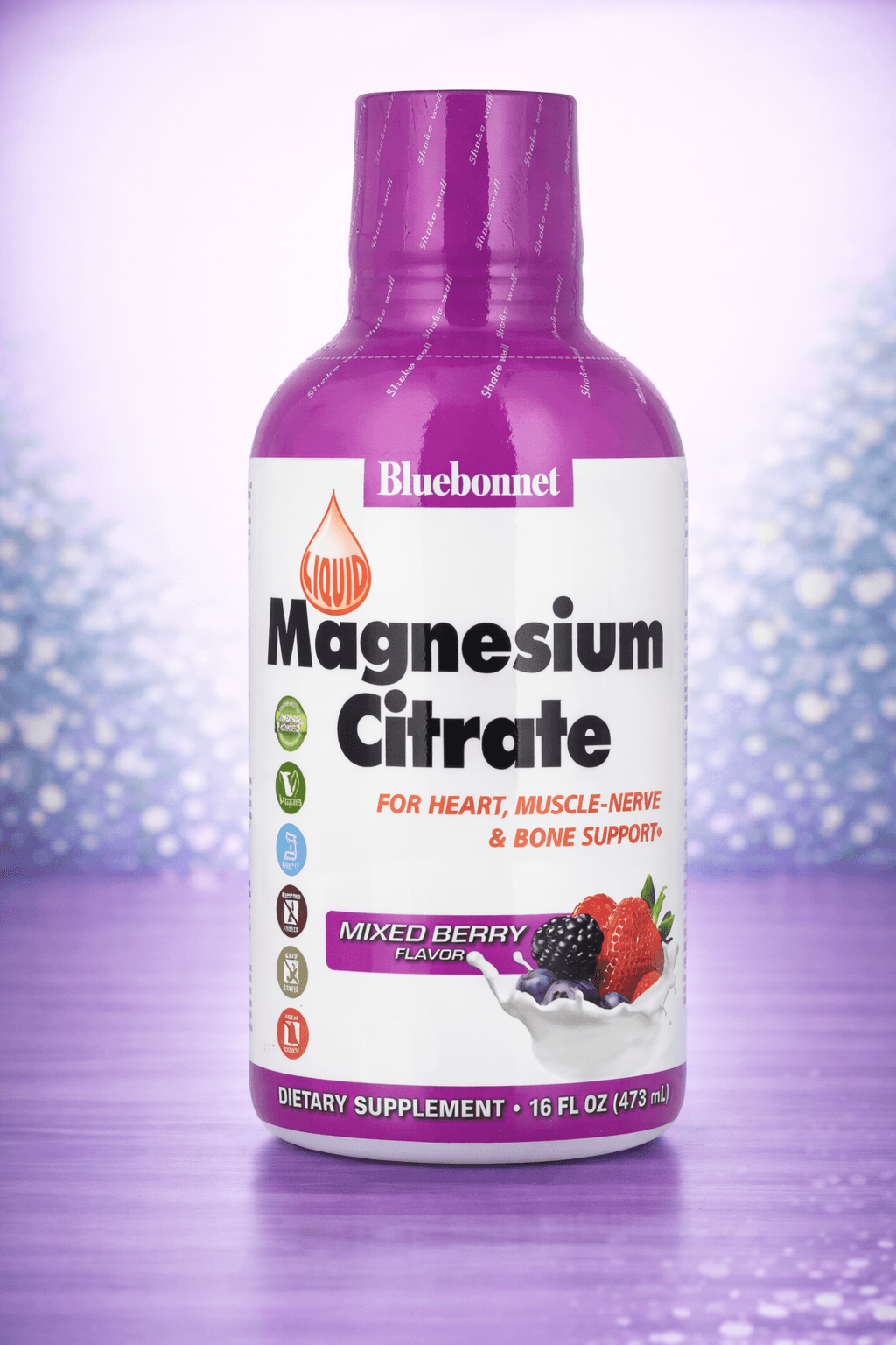 Bluebonnet Nutrition, Liquid Magnesium Citrate, Mixed Berry, 16 fl oz (473 ml)