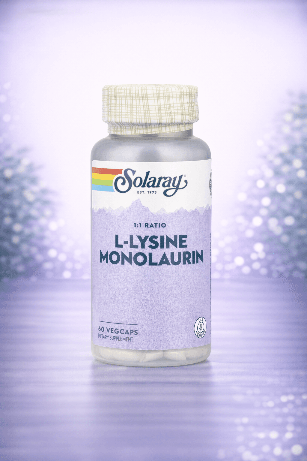 Solaray, L-Lysine Monolaurin, 1:1 Ratio, – Immunitetni qo‘llab-quvvatlovchi kapsula 60pcs