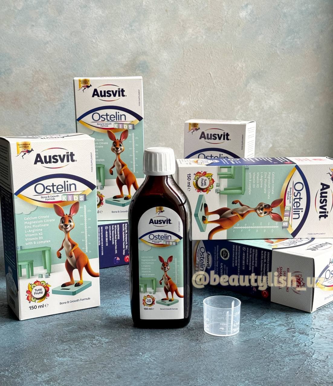 Ausvit Ostelin – Bo‘y o‘stirish (Ca+Mg+Zn+Arginin)