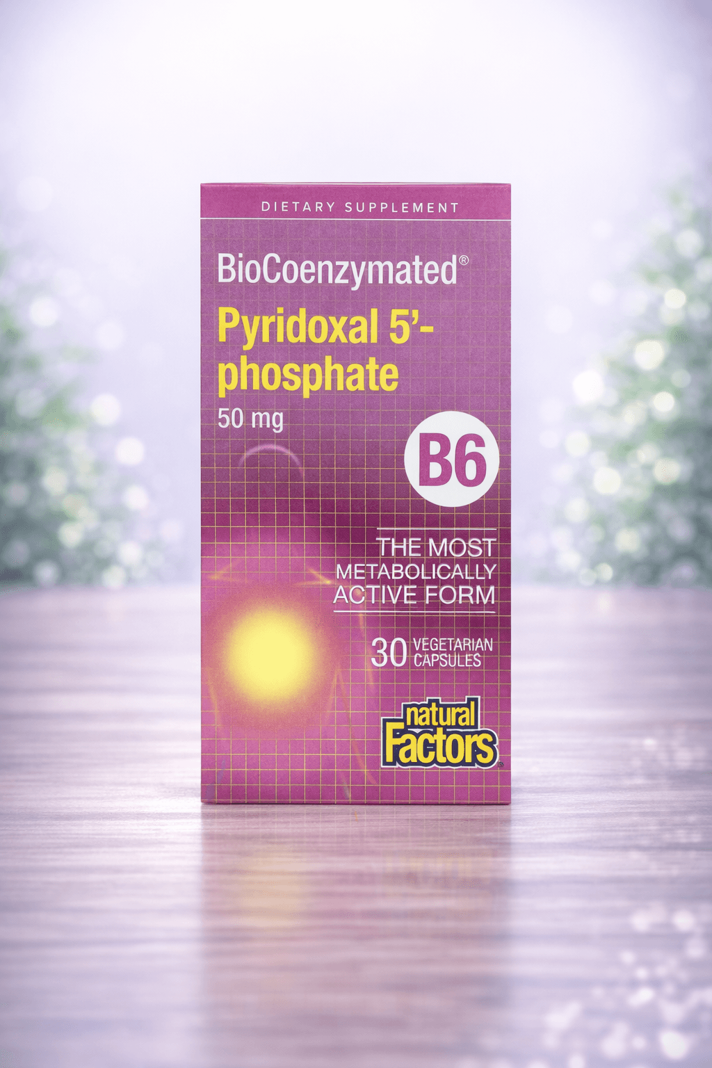 Natural Factors, BioCoenzymated, B6, Pyridoxal 5'-Phosphate, 50 mg, 30 Vegetarian Capsules