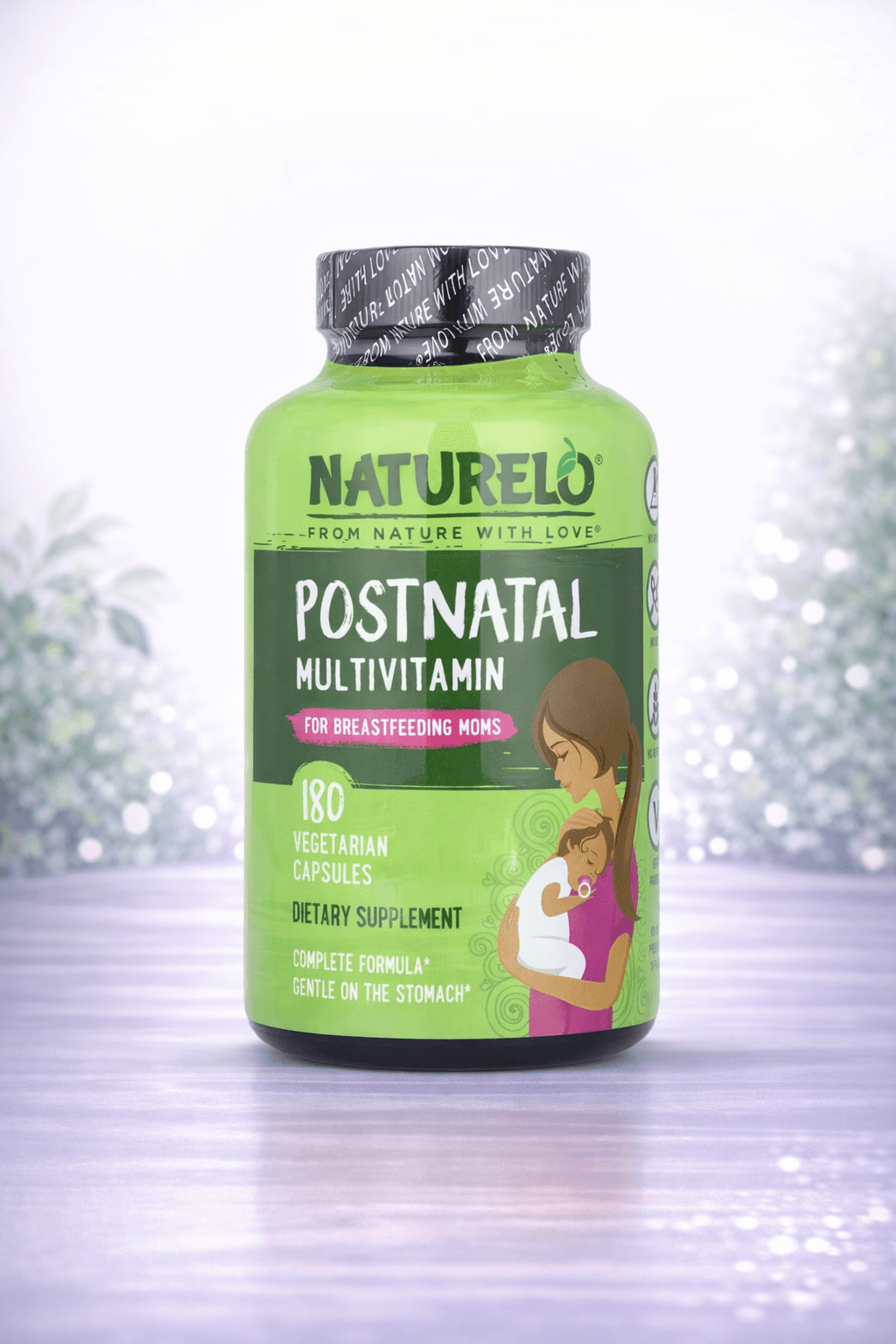 NATURELO, Postnatal Multivitamin for Breastfeeding Moms– Emizikli onalar uchun kompleks 180pcs