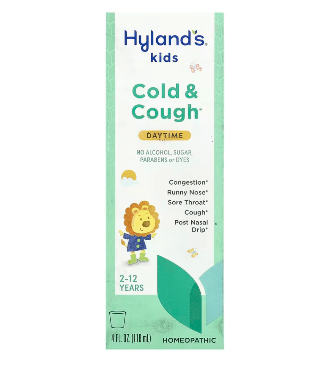Hyland's Naturals, Kids, Cold & Cough, Daytime, Ages 2-12, Unflavored, 4 fl oz (118 ml)