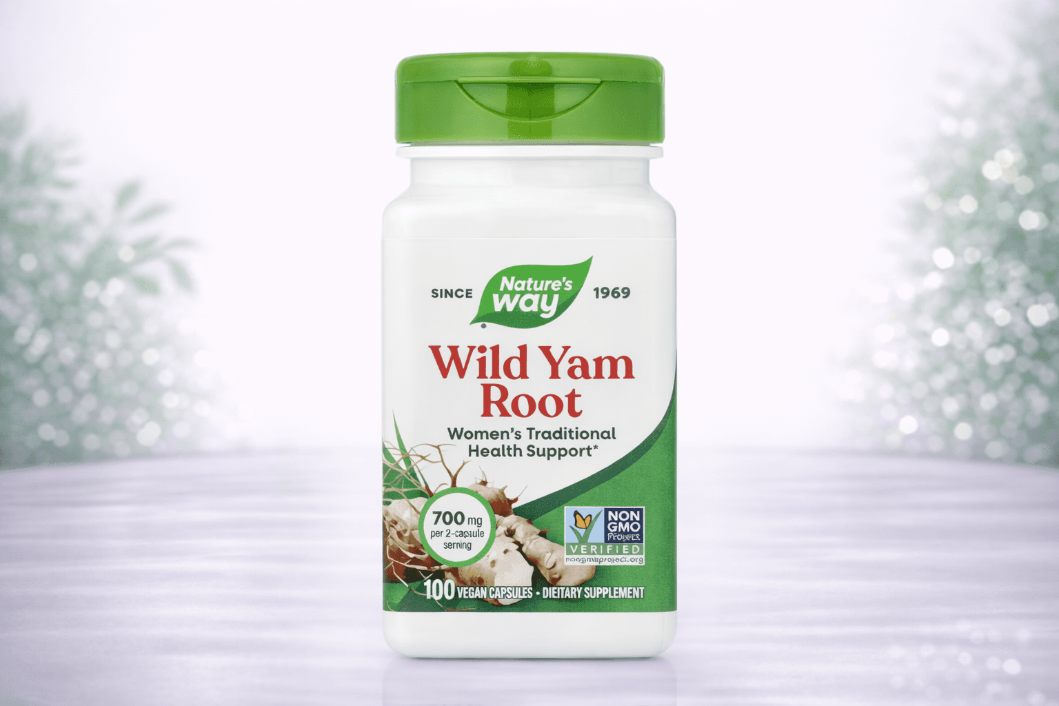 Nature's Way, Wild Yam Root, (350 mg per Capsule)– Ayollar gormonal balansi uchun 100pcs