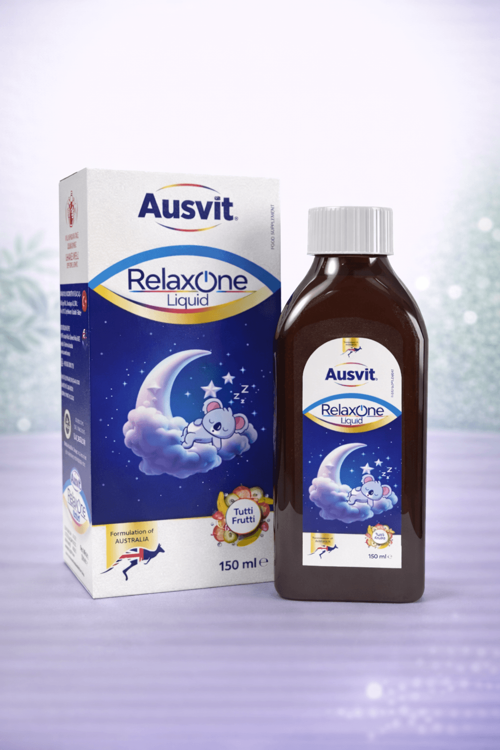 Ausvit Relaxone liquid 150ml - Кеч ухлайдиган болалар учун ўсимликлардан иборат хавфсиз комплекс.