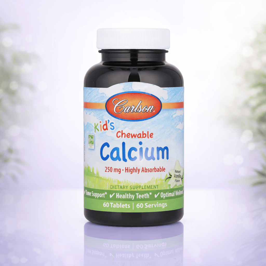Carlson, Kid's, Chewable Calcium, Natural Vanilla, 250 mg, 60 Tablets